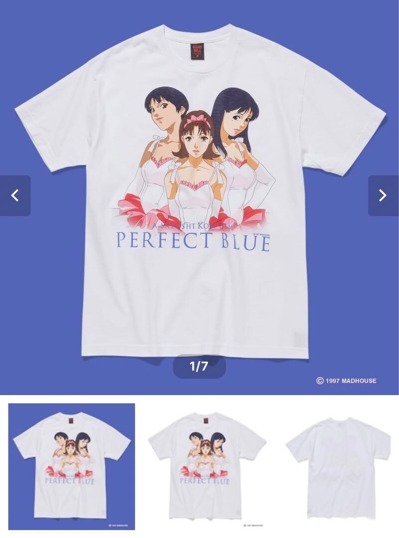 PERFECT BLUE × GEEKS RULE SILKSCREEN PRINTING T-SHIRT White PERFECT BLUE × GEEKS RULE SILKSCREEN PRINTING T-SHIRT White