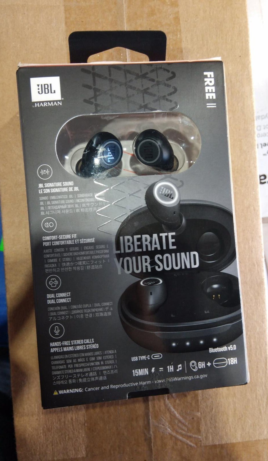 Jbl Free Ii Tws Black In Ear True Wireless In Ear Headphones Ebay
