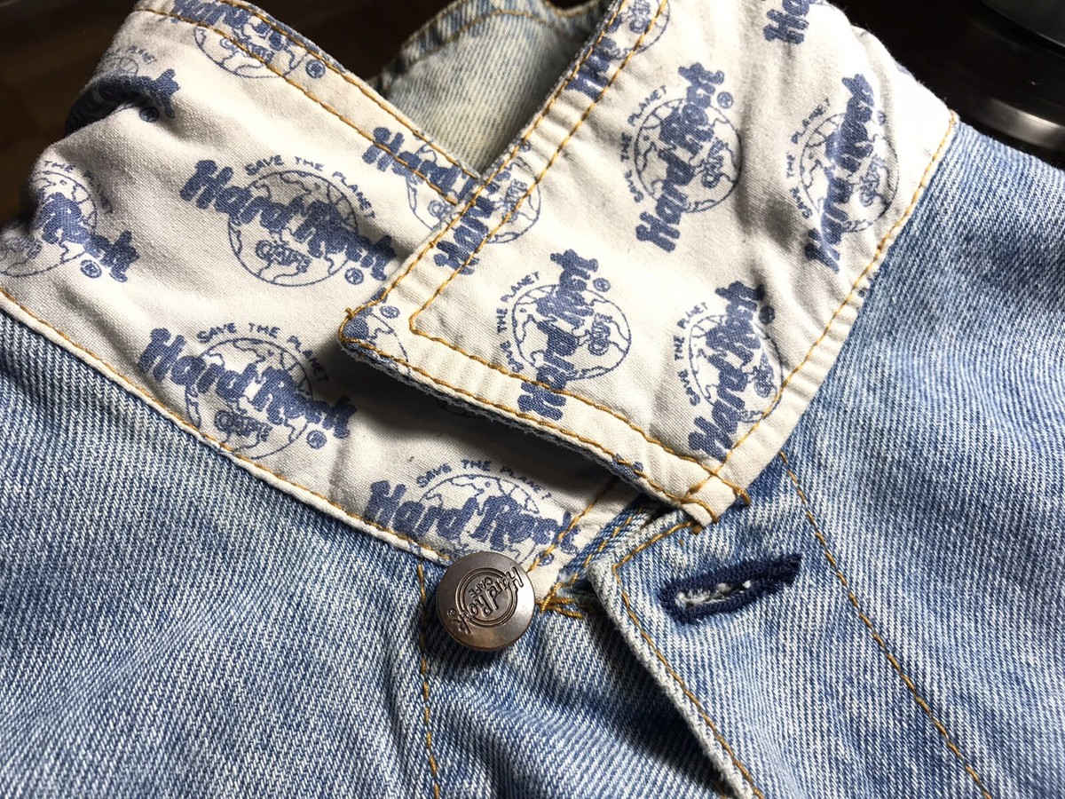 Hard Rock Cafe Orlando Denim Jean Jacket Vintage 90s