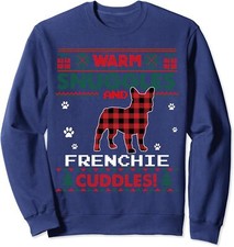 French Bulldog Christmas Pajama Shirt Ugly Christmas Unisex Crewneck Sweatshirt