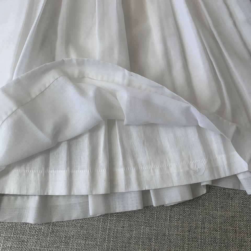 Vestido Vintage Will’Beth Calado Niñas Talla 4T Reliquia Blanco Rojo *NUEVO CON ETIQUETAS EE. UU. Años 90 Foto 3 de 4