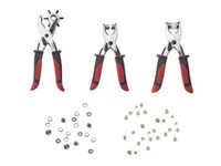 Parkside Lochzange Set Druckknopfzange ÖSenzange Revolverzange 128 Teilig Neu