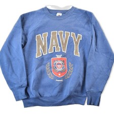 Vintage 1990s Navy Crewneck Sweater Mens Small
