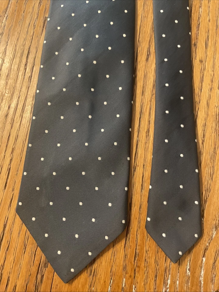 Corbata ancha vintage usada en excelente estado años 60 70 Wemlon por Wembley poliéster mod patrón de puntos Foto 4 de 4