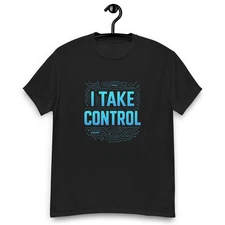 I Take Control Cyberpunk Graphic Tee Voiceritzy Men’s Cotton Streetwear