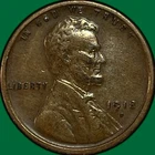 1918-D Lincoln Wheat Cent Extremely Fine XF Coin, Cleaned #35411
