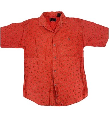 Vintage 90s Pilot Co Bandana Island Button Up Shirt Youth Size L Adult M