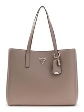 GUESS Meridian II Girlfriend Tote Schultertasche Shopper Tasche Dark Taupe taupe