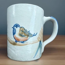 Louisville Pottery Chickadee Stoneware Coffee Tea Mugs Made in Kentucky USA