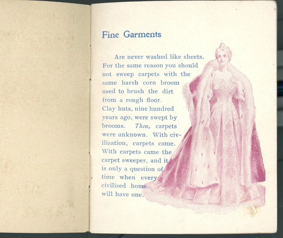 Circa 1915 vintage Bissell's Sweeper booklet - The early sweeper for women. - Image 2 of 4