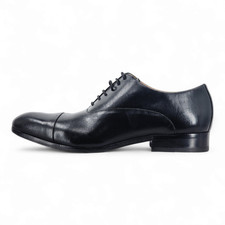 M&S Black Leather Oxford Cap Toe Formal Shoes – Men’s Smart Dress Shoes