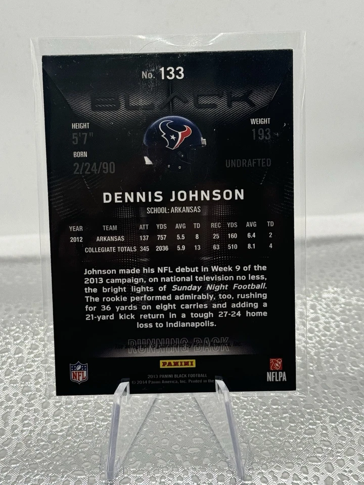 2013 Panini Black - Rookie Dennis Johnson #133 Black /10 (RC) - Image 2 of 2