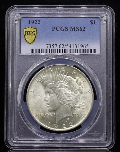 1922 Peace Dollar PCGS MS62