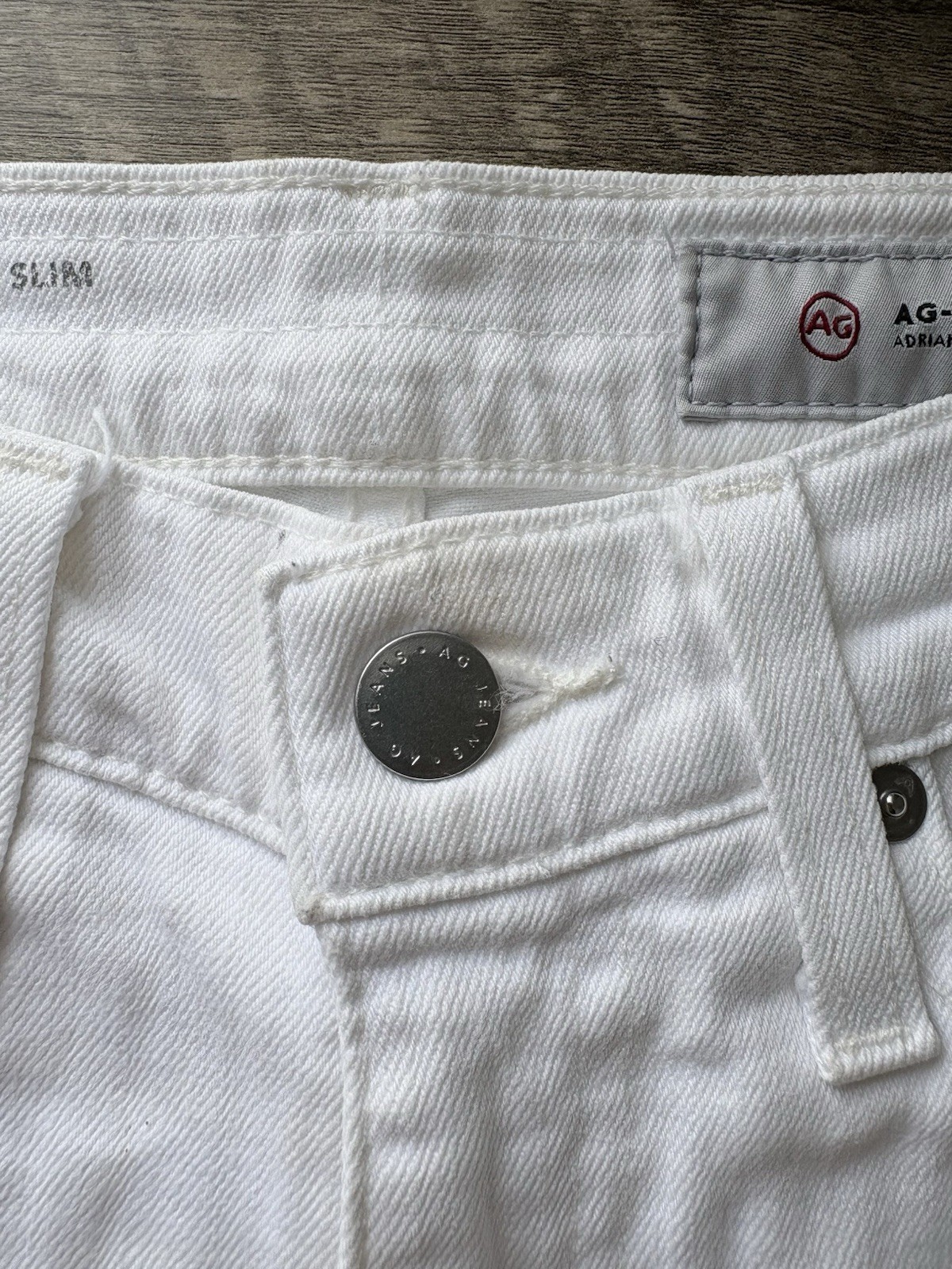 AG Adriano Goldschmied Women's Ex-boyfriend Slim Cloud Soft White Jeans Size 23R thumbnail 6