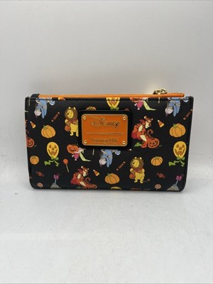 Loungefly Disney Winnie The Pooh Halloween Group Trick or Treat GID Wallet Used