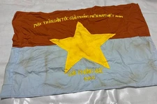 FLAG , VC Vietcong NVA NLF North VN Army Flag TO WIN HUẾ 1966 Year