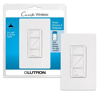 Lutron Caseta Original Smart Dimmer Switch With Wallplate Lutron Smart Hub Re...