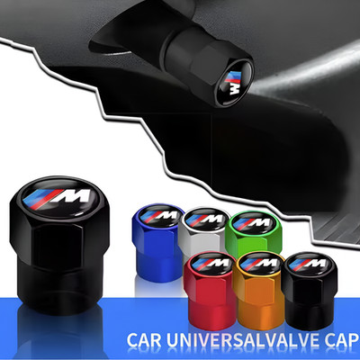 Original 4 Stück BMW M Sport Reifen Ventil Staubkappen blau Schaft Gehäusedeckel