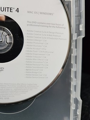 ADOBE CS4 CREATIVE SUITE 4 MASTER COLLECTION DVD (6 Discs