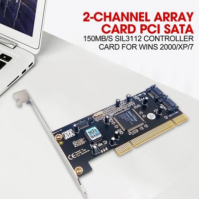 2-Channel Array Card PCI SATA150 2 Ports Raid 0 Raid 1 SIL3112 Controller Cardfm