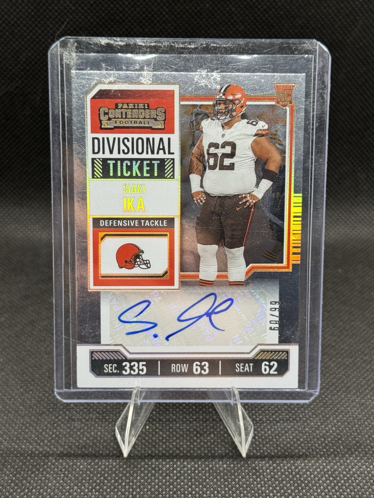 Siaki Ika Panini Contenders #182 Autograph-Divisional Ticket