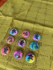 Lot Of 9 😸☕️ Handmade 🌼👻 1 Inch Cat, Ghosts & Flower Pin Buttons Pinbacks Set — photo 6