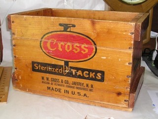 Vintage Cross Sterilized Tack Wooden Box Nicely Varnished Great Colors 17"