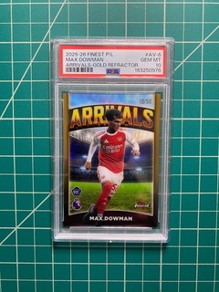 2025-26 Topps Finest Premier League Max Dowman Arrivals Rc Gold #/50 Psa 10
