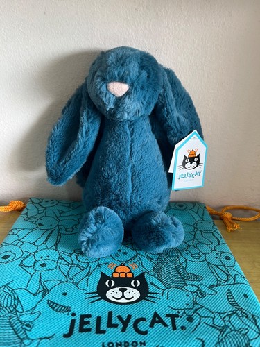 Jellycat BNWT "I am Small Bashful Mineral Blue Bunny" Little BASS6MBB Retired
