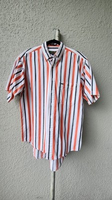 Vintage 90s Colours Alexander Julian Shirt Mens M Striped Short Sleeve Cotton