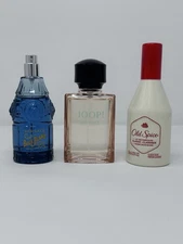 Mens Cologne Lot Old Spice Joop Versace – Used Authentic EDT Trio