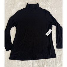 DEX Women’s Plus Size X Black Long Sleeve Turtleneck Knit Pullover Sweater NWT