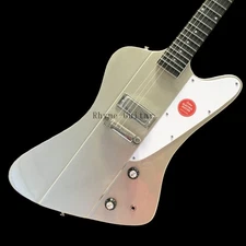 Factory Metallic Gray Electric Guitar Upright Tuners Solid Body Mahogany Neck