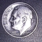 Silver Roosevelt Dime Lot 1954p 1947p Two Silver Dimes