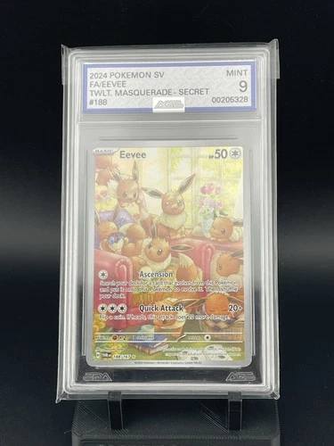 Pokemon Twilight Masquerade Eevee 188/167 Illustration Rare AGS