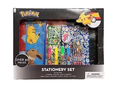 Pokemon Kids Stationary Set Crayons Markers Stickers and Stampers Pencil Pouch