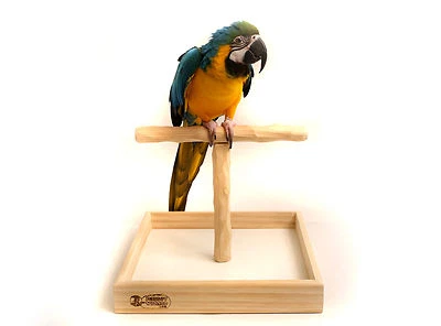 PARROT WIZARD Deluxe Tabletop NU Perch - Large Tabletop Perch Stand for Macaws and Big Parrots