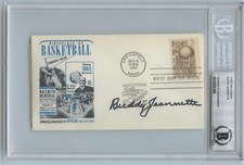 BUDDY JEANNETTE:  Naismith Hall of Fame First Day Cover AUTOGRAPH / Beckett BAS