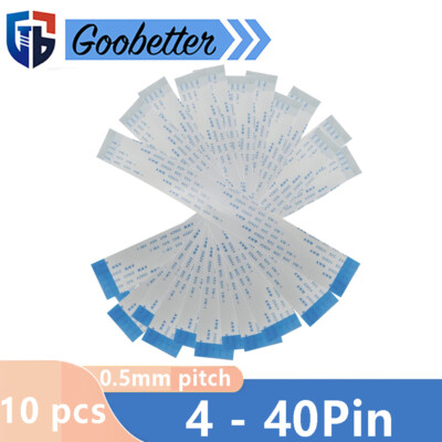 10x FPC FFC Flachbandkabel Flat Kabel 0,5 mm Pitch 4 - 40 Pin 60 - 400 mm Länge