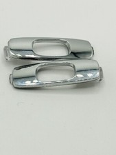 NEW OAKLEY BATWOLF SUNGLASSES REPLACEMENT LOGO ICONS CHROME SET OF 2 EMBLEMS