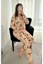 Damen Pyjama Lang - Bärchen (Abverkauf)