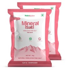 Mineral Salt Himalayan Pink Rock Salt Fine Grain - 1 kg Pack of 2