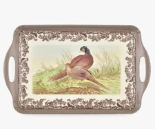 PIMPERNEL, "WOODLAND" LARGE HANDLED MELAMINE TRAY, 18.9" x 11.6", NEW