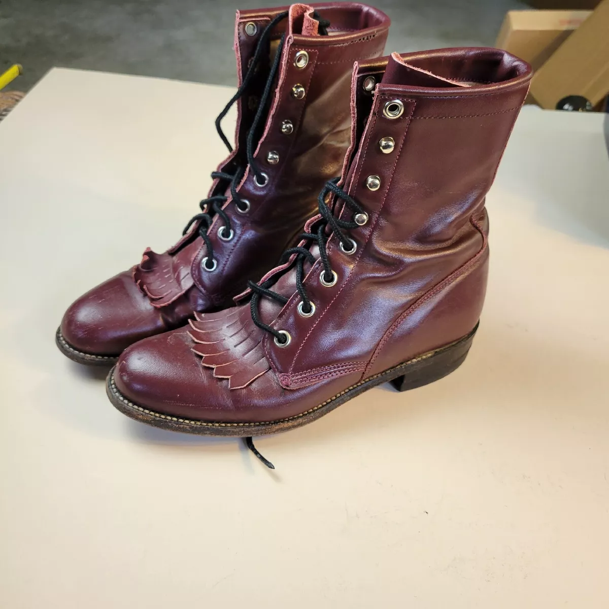 Justin womens clearance lace up boots