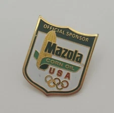 Mazola Corn Oil Official Sponsor Olympic Collectible Lapel Hat Pin