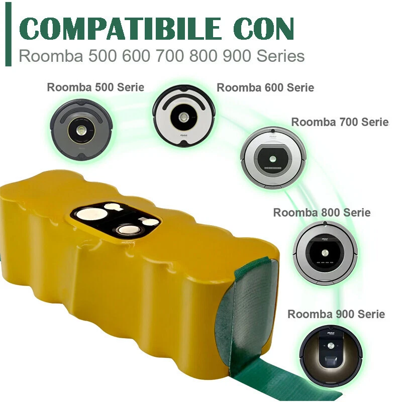 Batteria Irobot Roomba Aspirapolvere Ricambio Compatibile 14,4v 6.000 MAh - Foto 5