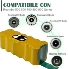 Batteria NUOVA per iRobot Roomba potenziata 5000 mAh per mod.500 600 700 e altri