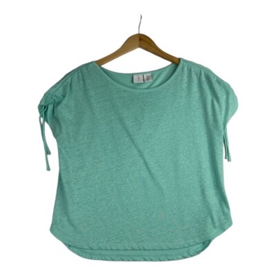 Joie Women's Light Green Linen Blend Blouse Size Medium