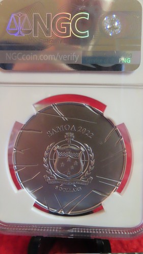 2022 Batman Two Face 1 Oz Silver NGC MS70 Antiqued $5 Samoa Coin - Picture 11 of 11