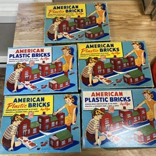 American Plastic Bricks By Elgo Set no. 71 X2 60/1-P X3 With Original Boxes Mix